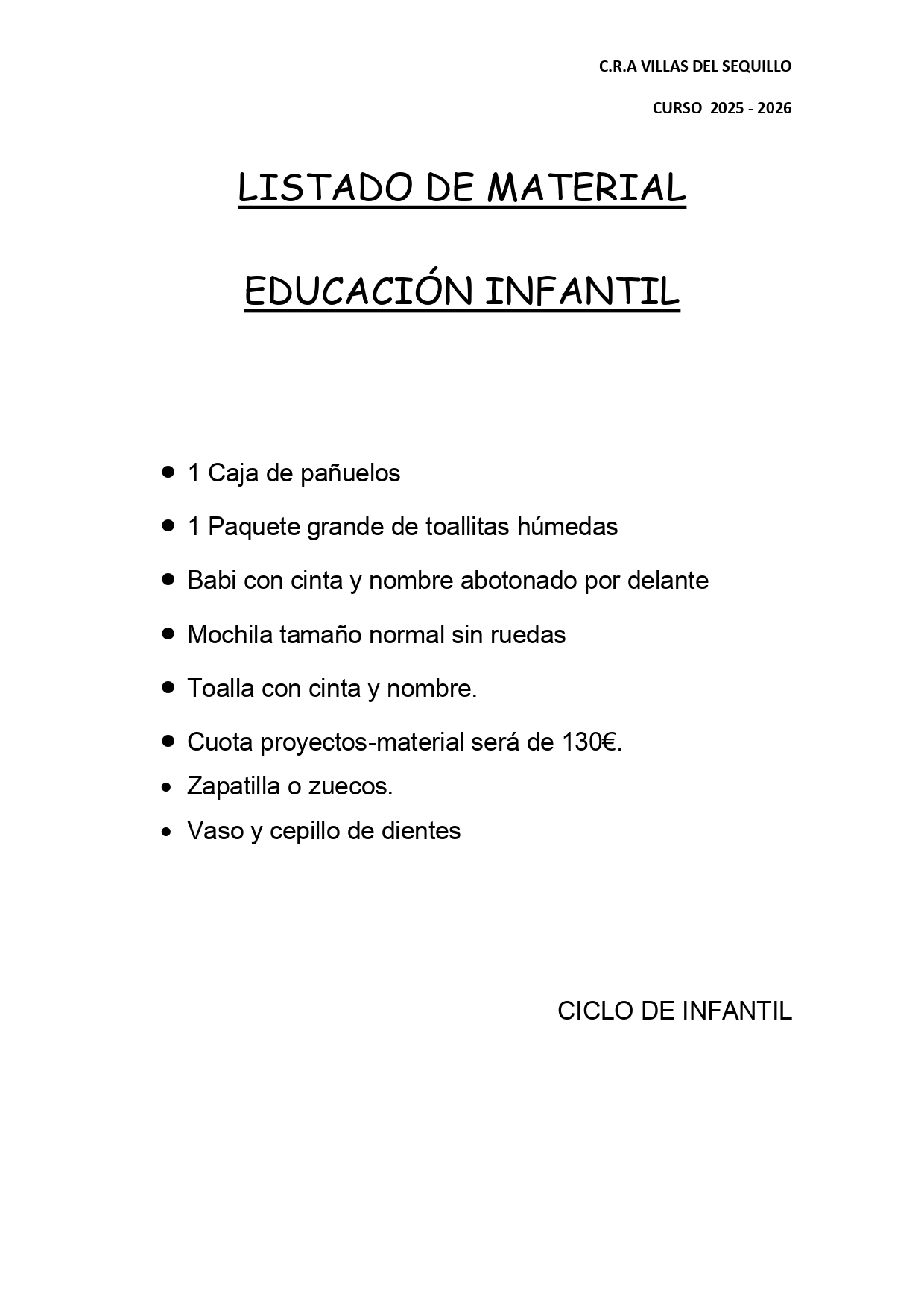 MATERIAL INFANTIL TH