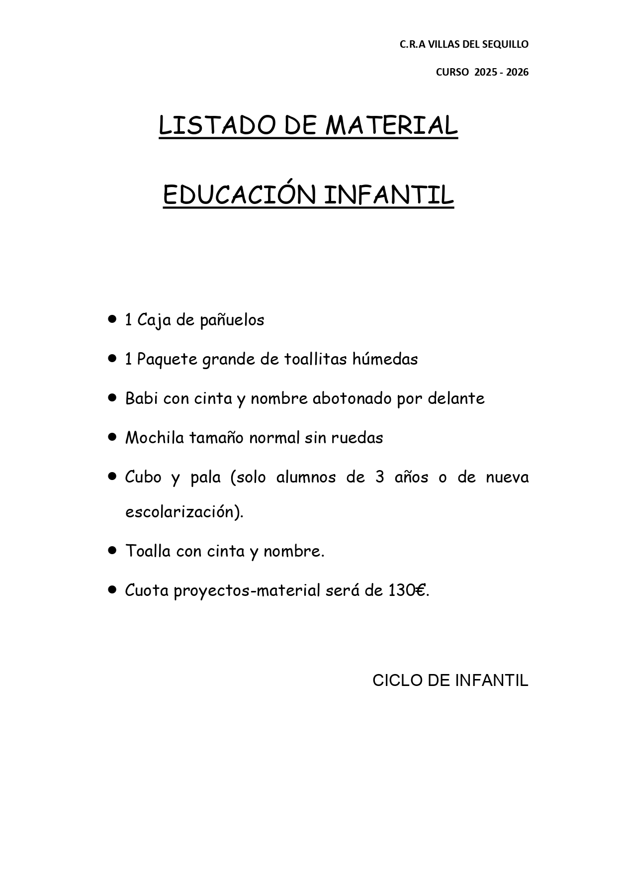 MATERIAL INFANTIL VB